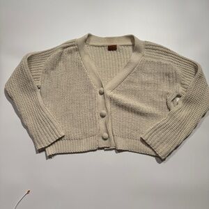 POL‎ Cream Button-Up Cardigan Size Medium
